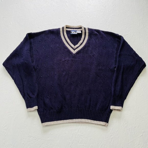 Vintage Today's News Men's Textured Pullover Ramie Cotton Sweater Size XL - Picture 1 of 10